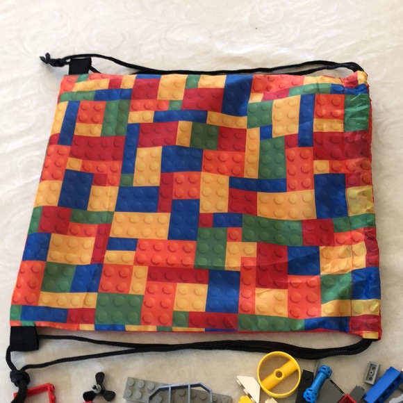 Lego nylon back pack with app. 2lbs assorted Legos - Picture 3 of 11